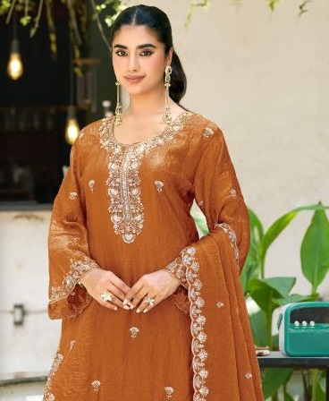 Khas 443 A To D Fandy Crush Satin Readymade Pakistani Suits 